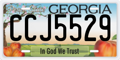 GA license plate CCJ5529