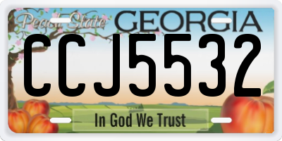 GA license plate CCJ5532
