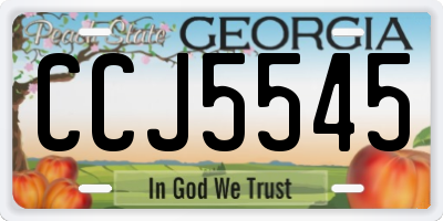 GA license plate CCJ5545