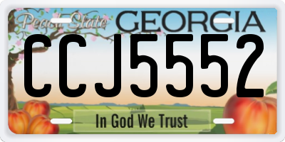 GA license plate CCJ5552