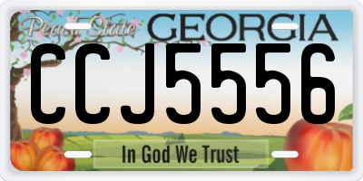 GA license plate CCJ5556