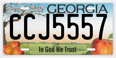GA license plate CCJ5557