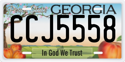 GA license plate CCJ5558