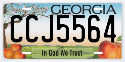 GA license plate CCJ5564