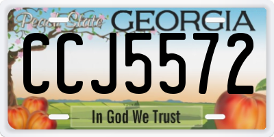 GA license plate CCJ5572