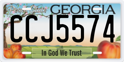 GA license plate CCJ5574