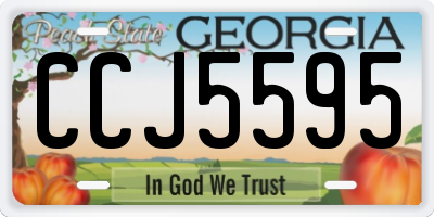 GA license plate CCJ5595