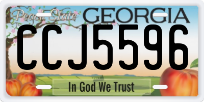 GA license plate CCJ5596
