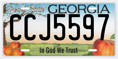 GA license plate CCJ5597