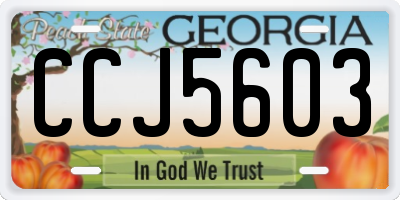 GA license plate CCJ5603