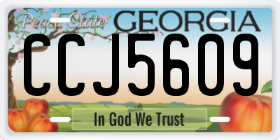 GA license plate CCJ5609