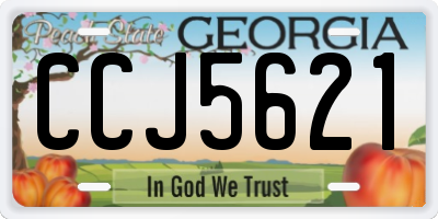 GA license plate CCJ5621