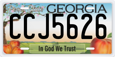 GA license plate CCJ5626