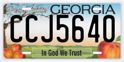 GA license plate CCJ5640