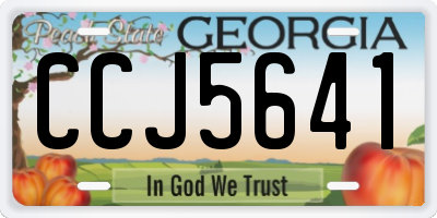 GA license plate CCJ5641