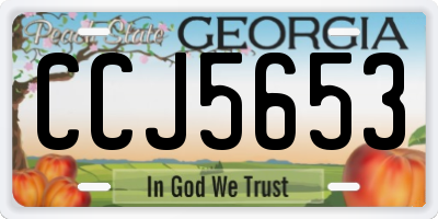 GA license plate CCJ5653