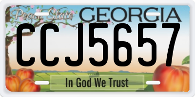 GA license plate CCJ5657