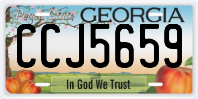 GA license plate CCJ5659
