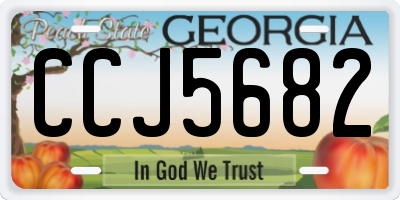 GA license plate CCJ5682