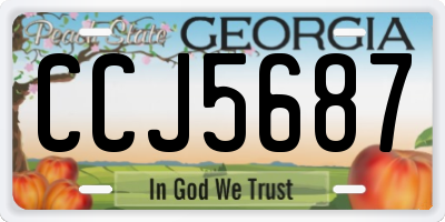 GA license plate CCJ5687