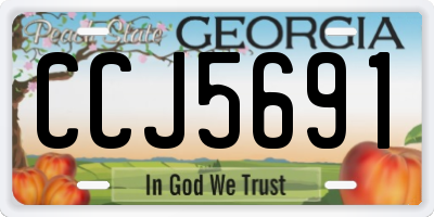 GA license plate CCJ5691
