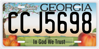 GA license plate CCJ5698