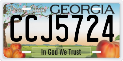 GA license plate CCJ5724
