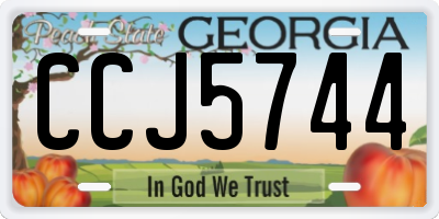 GA license plate CCJ5744