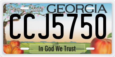 GA license plate CCJ5750