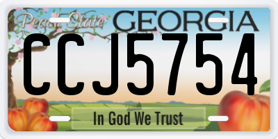 GA license plate CCJ5754