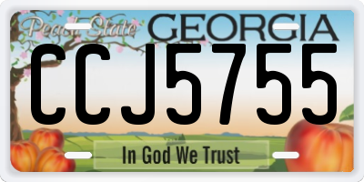 GA license plate CCJ5755