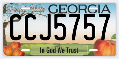 GA license plate CCJ5757