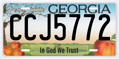 GA license plate CCJ5772