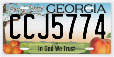 GA license plate CCJ5774