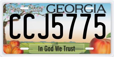 GA license plate CCJ5775