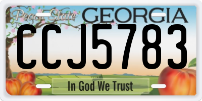 GA license plate CCJ5783