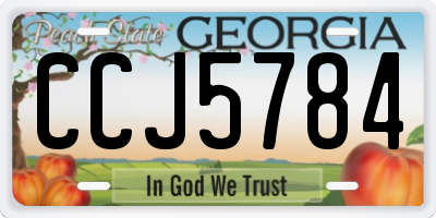 GA license plate CCJ5784