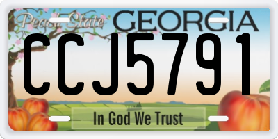 GA license plate CCJ5791