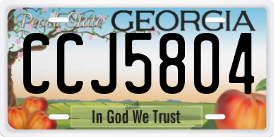 GA license plate CCJ5804