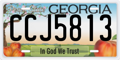 GA license plate CCJ5813
