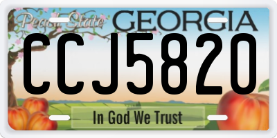 GA license plate CCJ5820