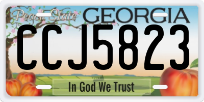 GA license plate CCJ5823