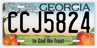 GA license plate CCJ5824