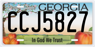 GA license plate CCJ5827