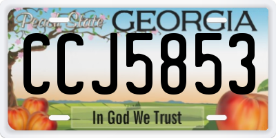 GA license plate CCJ5853