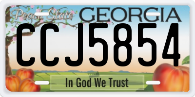 GA license plate CCJ5854