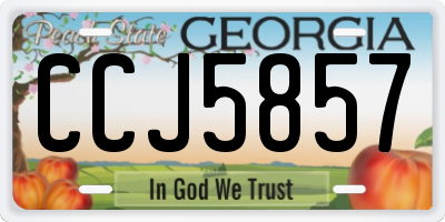 GA license plate CCJ5857