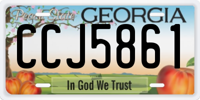 GA license plate CCJ5861