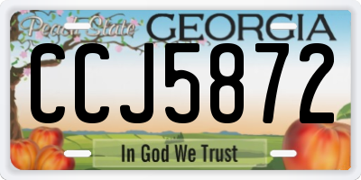 GA license plate CCJ5872