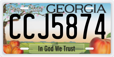 GA license plate CCJ5874